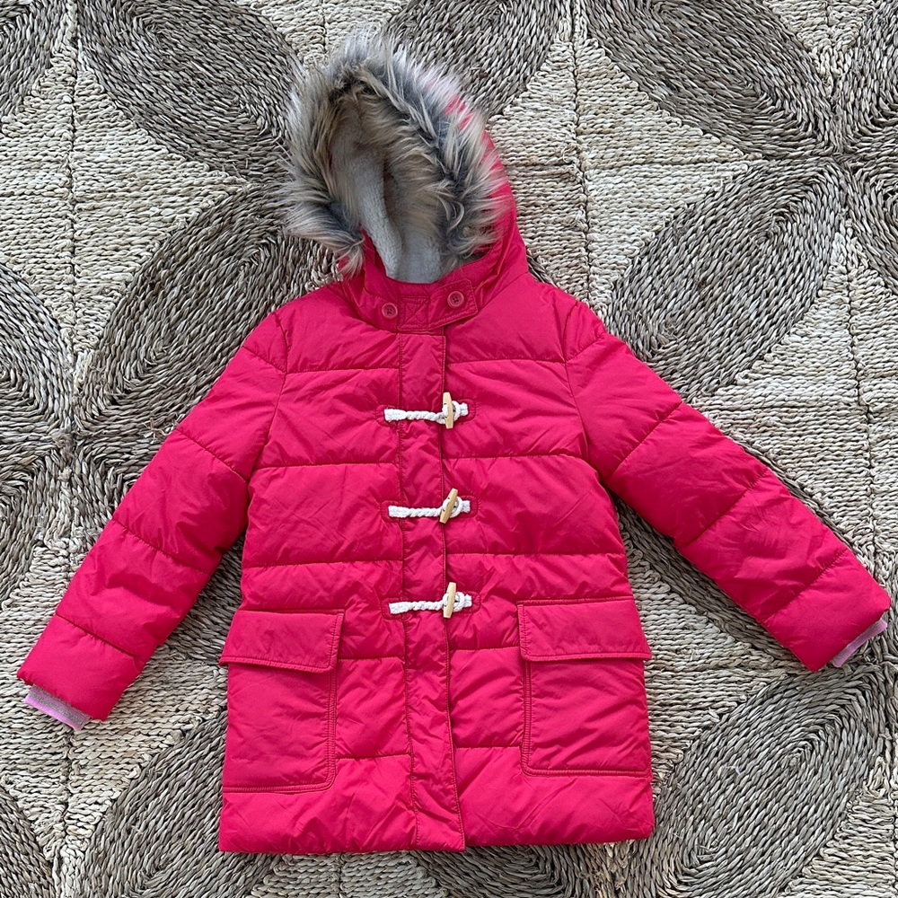 Boden Red(ish) Parka with fleece lining and hood
